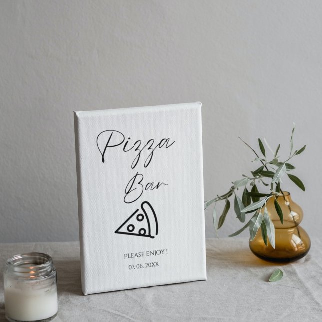 Poster Janto de ensaio de pizza com sinal de Bar de pizza (Criador carregado)