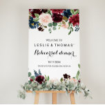 Poster Janto de Ensaio Russo de Autumn Burgundy Bem-vindo<br><div class="desc">Este janto de ensaio apressado de outono,  poster de boas-vindas,  é perfeito para um simples janto de ensaio. A design apresenta flores brilhantes,  vermelhas,  marinhos,  azuis e esbranquiçadas radiantes e graciosas pintadas à mão,  inspiradoras beleza natural.</div>