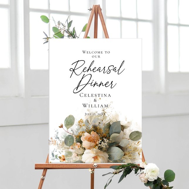 Poster Janto de ensaio verde e roseses bem-vindos (Criador carregado)