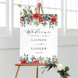 Poster Janto de Ensaio Watercolor Winter Blooms Garlands<br><div class="desc">Bem-vindos aos seus convidados em estilo com o nosso habitual sinal de boas-vindas ao janto de ensaio, com um belo design de cor-de-água de poinsettias, winterberry, agulhas de pinheiros, e outras flores e verde de inverno. Este sinal de janto de ensaio floral é perfeito para casamentos no inverno, este símbolo...</div>