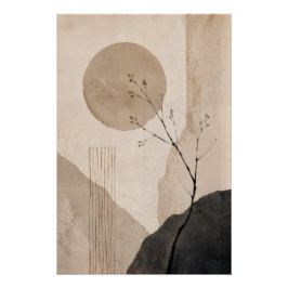 Pôster Japandi Landscape Wall Art Poster