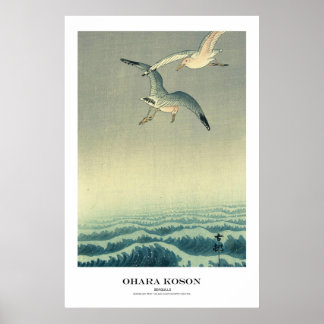 Poster Japanese Art Print - Ohara Koson - Seagull