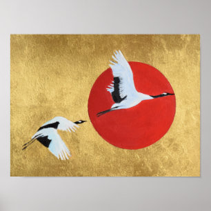 Poster Japanese Crane