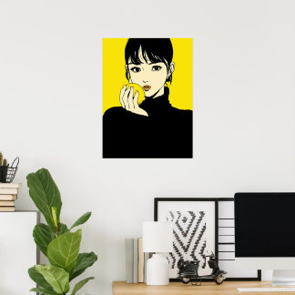 Poster Japanese girl lemon