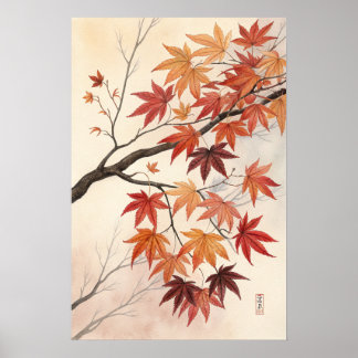 Poster Japanese Maple Autumn
