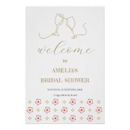 Pôster  Japanese Plum Blossom Design