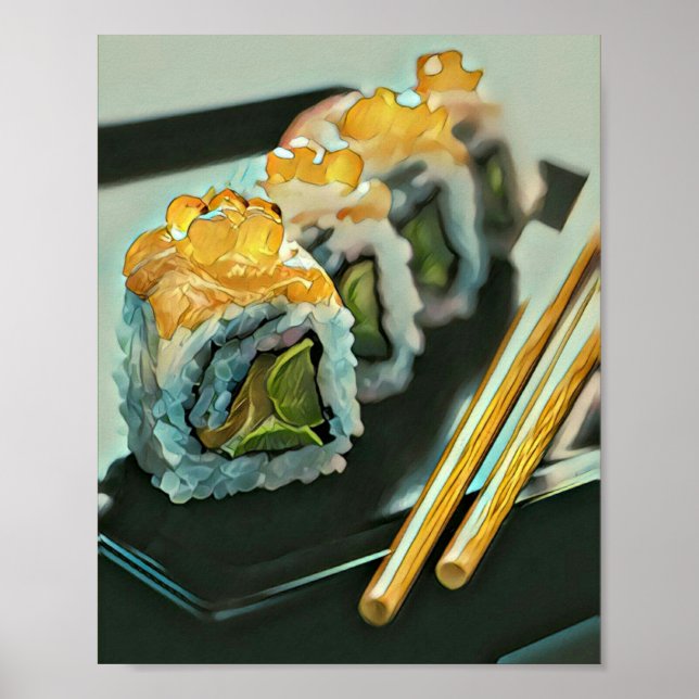 Poster Japanese sushi (Frente)