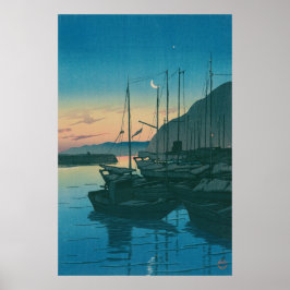 Poster Japanese Ukiyo-e by Hasui Kawase "Morning in Beppu