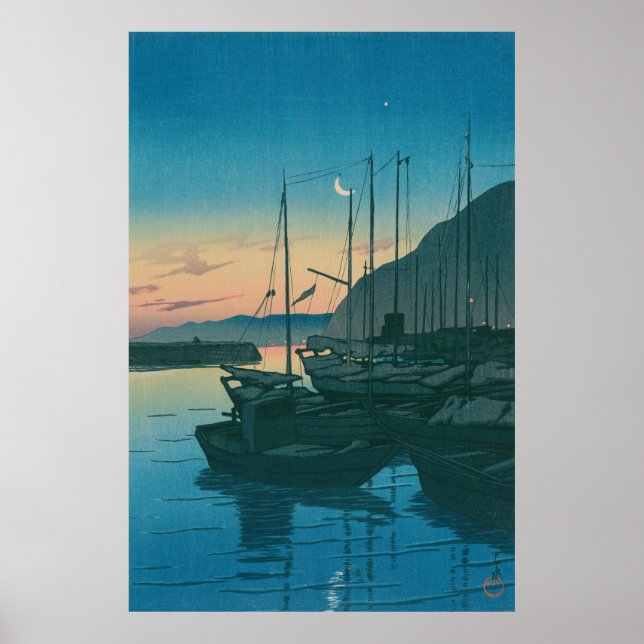 Poster Japanese Ukiyo-e by Hasui Kawase "Morning in Beppu (Frente)