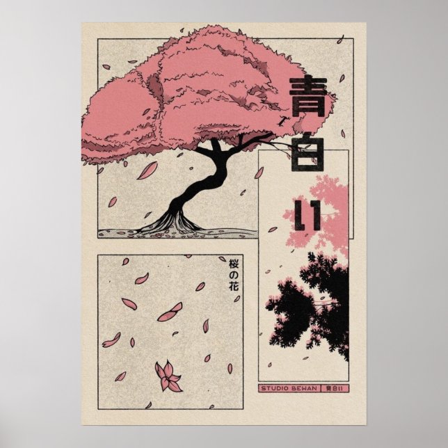 Poster Japaness sakura (Frente)