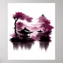 Poster Japanische Landschaft -