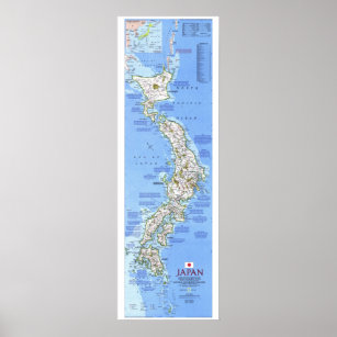 Poster "Japão: MAPA geográfico nacional desde 1984…