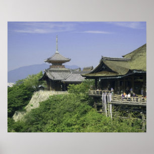 Poster Japão, Quioto, A Vista do Templo Kiyomizu