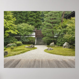 Pôster Japão, Quioto, Jardim do Templo Sennyuji