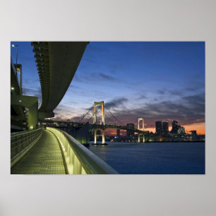 Poster Japão. Tóquio. Ponte Arco-íris na Baía de Tóquio.
