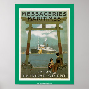 Pôster "Japon Extremo-Oriente" Messegeries Maritimes