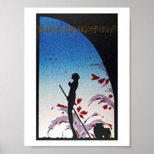 Poster JAPONÊS Art Music Vintage