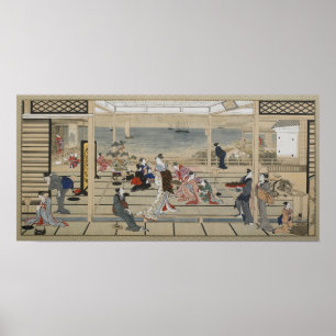 Poster japonês da arte de Utamaro