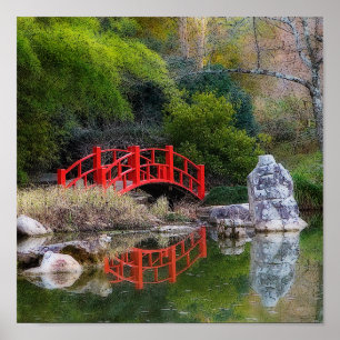Poster japonês do jardim