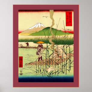 Pôster Japonês do vintage do ~ do rio de Sagami