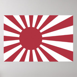 Poster Japonês Imperial Ascensão Sun Flag Japão