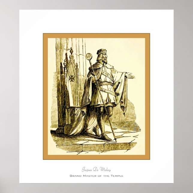 Pôster Jaques De Molay ~ Knights Templar (Frente)