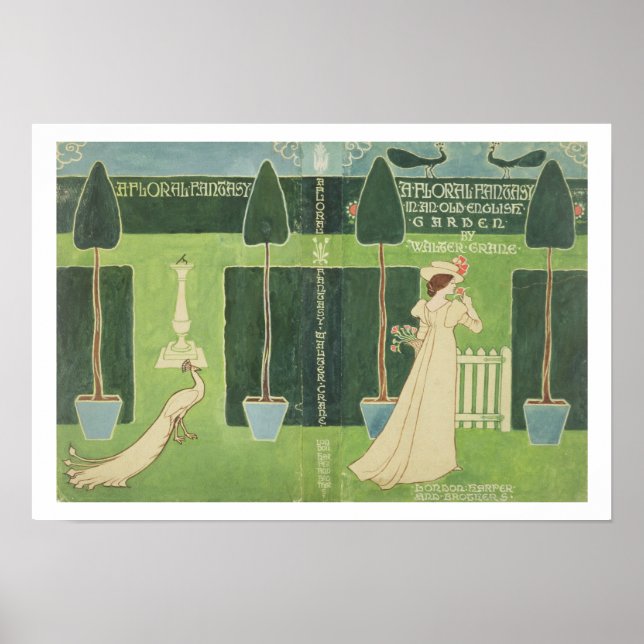 Poster Jaqueta de Livro para "Uma Fantasia Floral num Vel (Frente)