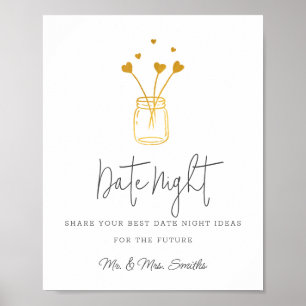 Poster Jar com Sinal de Chá de panela Noturno