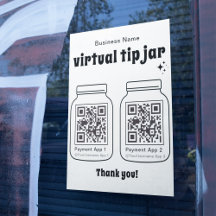 Jar de Dica Virtual com 2 Código QR