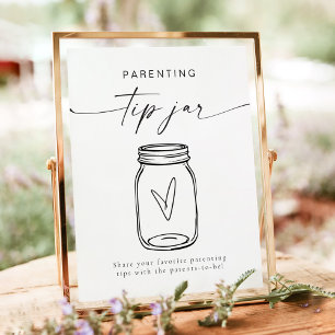 Poster Jar e jogo de conselho de Parentalidade minimalist