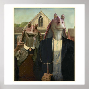 Poster Jar Jar Binks American Binks Inspirados em Star W