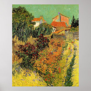 Pôster Jardim atrás de uma Casa. Vincent van Gogh.