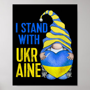 Poster Jardim Azul Amarelo Ucrânia Gnomo Bandeira Ucrania