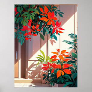 Poster Jardim Botânico Brilhante no degrau da porta