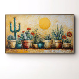 Poster Jardim Cactus Em Potes