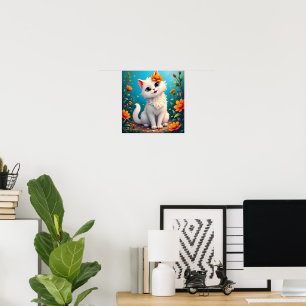 Poster Jardim Caprichoso do Gatinho Branco