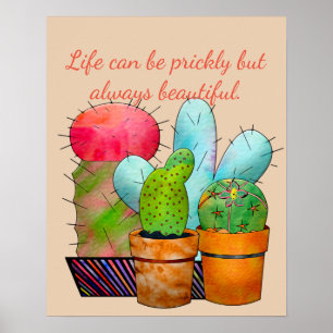 Poster Jardim Colorido de Cactus