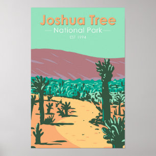 Poster Jardim da Cholla Cactus, Parque Nacional de Joshua