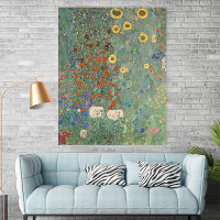Jardim da Fazenda com Girassóis de Gustav Klimt (1