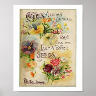 Poster Jardim das Coles, 1896, Jardim, Fazenda e Flor