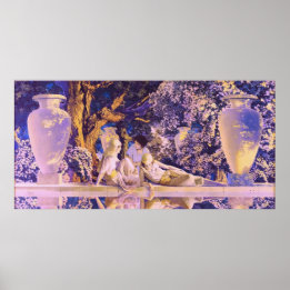 Pôster Jardim de Alá, por Maxfield Parrish