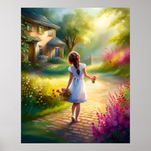 Jardim de Aquarelas Elegante da Pintura de Dreams