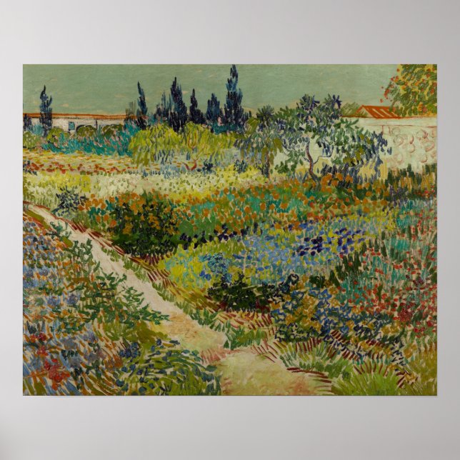 Pôster Jardim de Arles (1888) por Van Gogh (Frente)