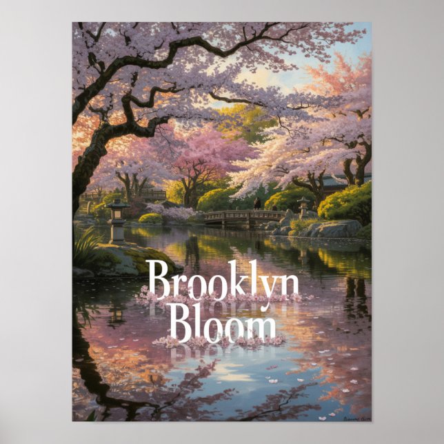 Poster Jardim de Cerejeiras Brooklyn Bloom (Frente)