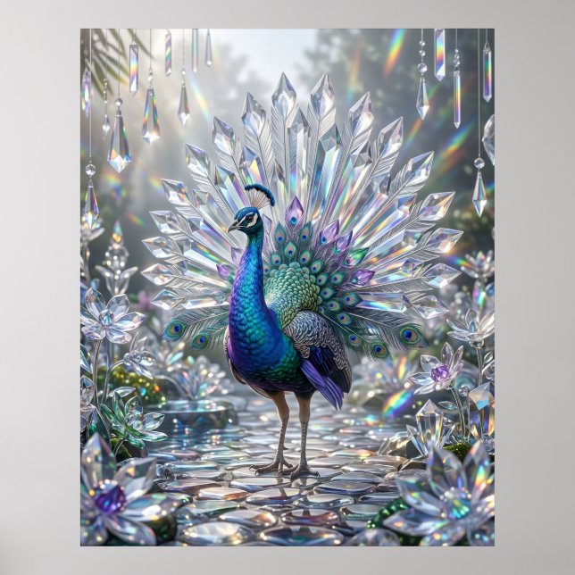 Poster Jardim de Cristal Prism Peacock (Frente)