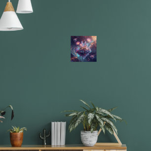 Poster Jardim de Cristal Vibrante no Espaço Cósmico
