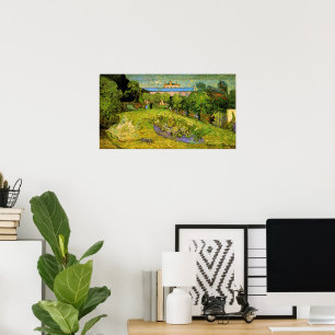 Poster Jardim de Daubigny por Vincent van Gogh, Le Jardin