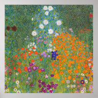 Jardim de fazenda com girassóis - Gustav Klimt