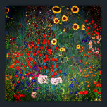 Poster Jardim de Fazenda Gustav Klimt com Girassóis<br><div class="desc">Poster com a pintura do Jardim de Fazendas de Gustav Klimt com girassóis (1907). Um belo jardim de girassóis e belas flores azuis,  vermelhas,  roxas,  rosa e brancas. Um presente de excelente para fãs de Arte Nouveau e de Arte Austríaca.</div>