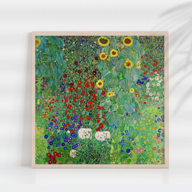 Poster Jardim de Fazenda Gustav Klimt com pintura de gira (Criador carregado)